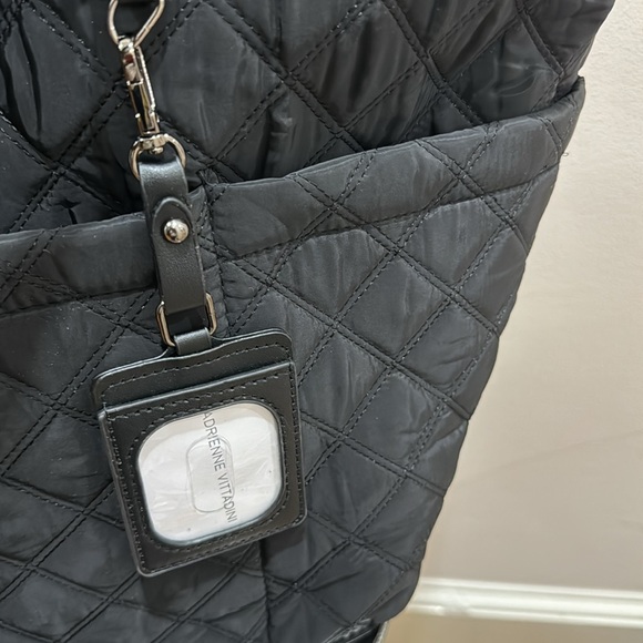 Adrienne Vittadini Quilted NylonDuffel Bag W/Luggage Tag. 13” X 21” - Picture 11 of 11
